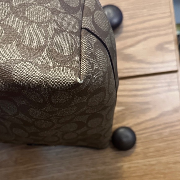 Coach Tan and Brown Signature Tote - Picture 6 of 9